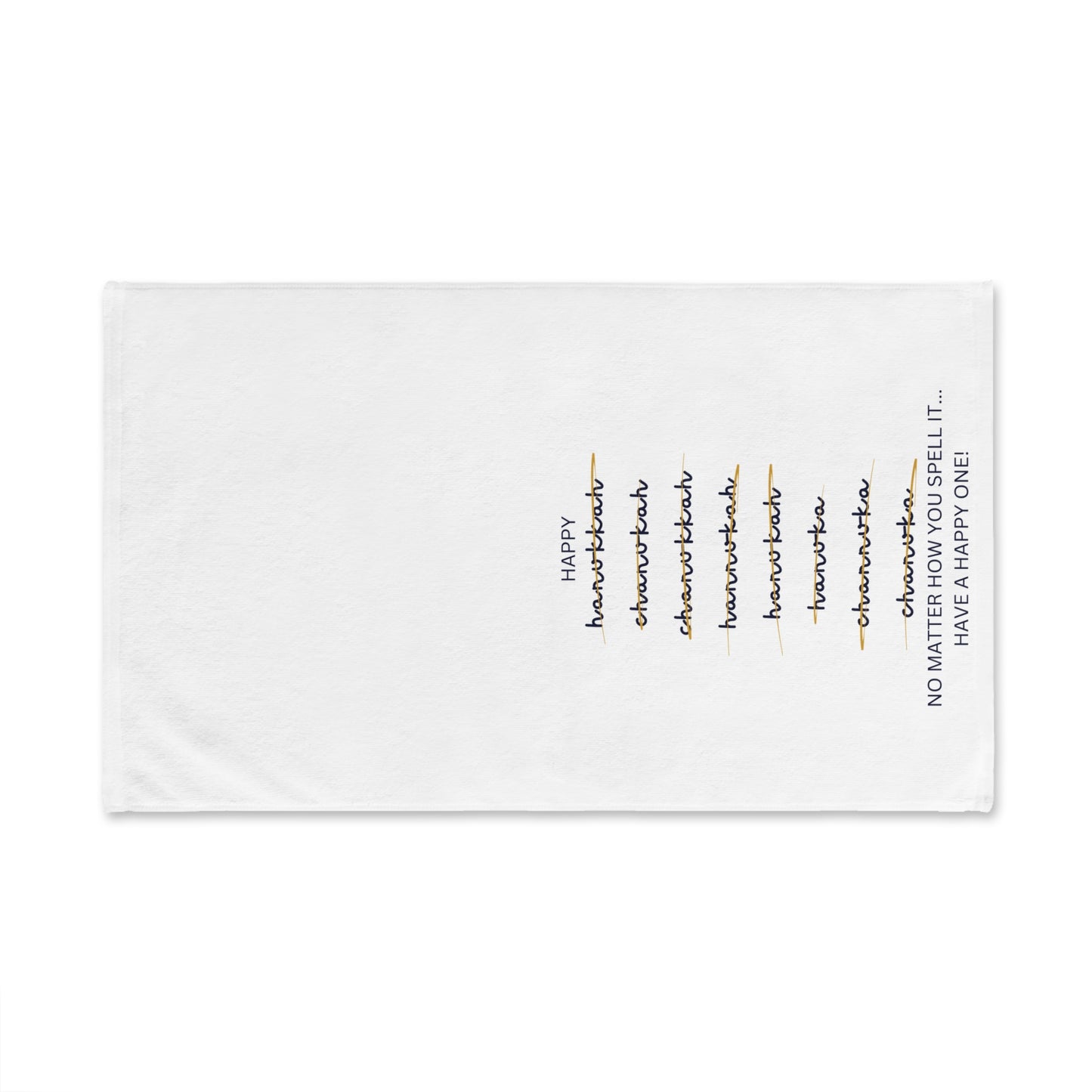 Chanukah Hand Towel - Hanukkah Spelling Hostess Gift