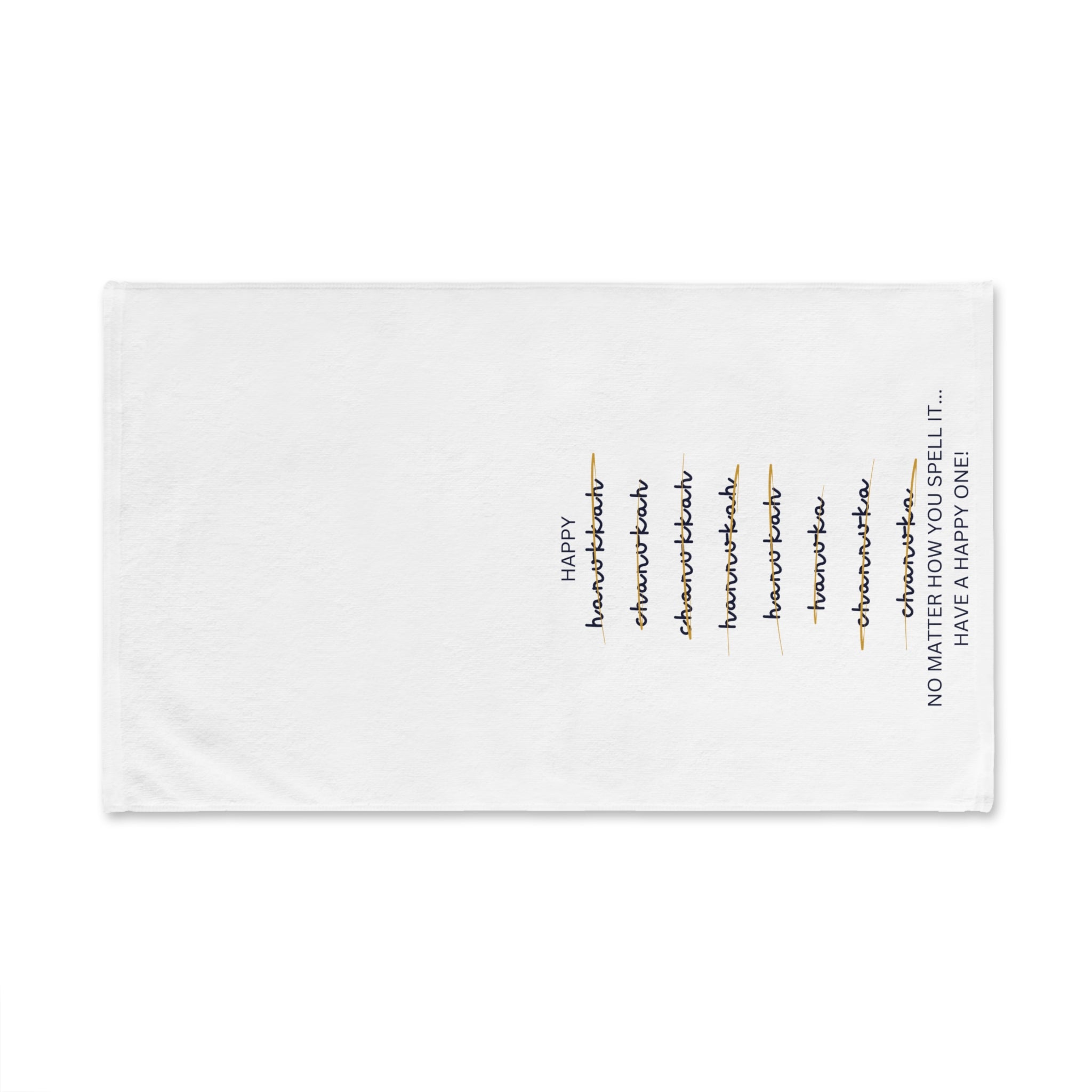 Chanukah Hand Towel - Hanukkah Spelling Hostess Gift