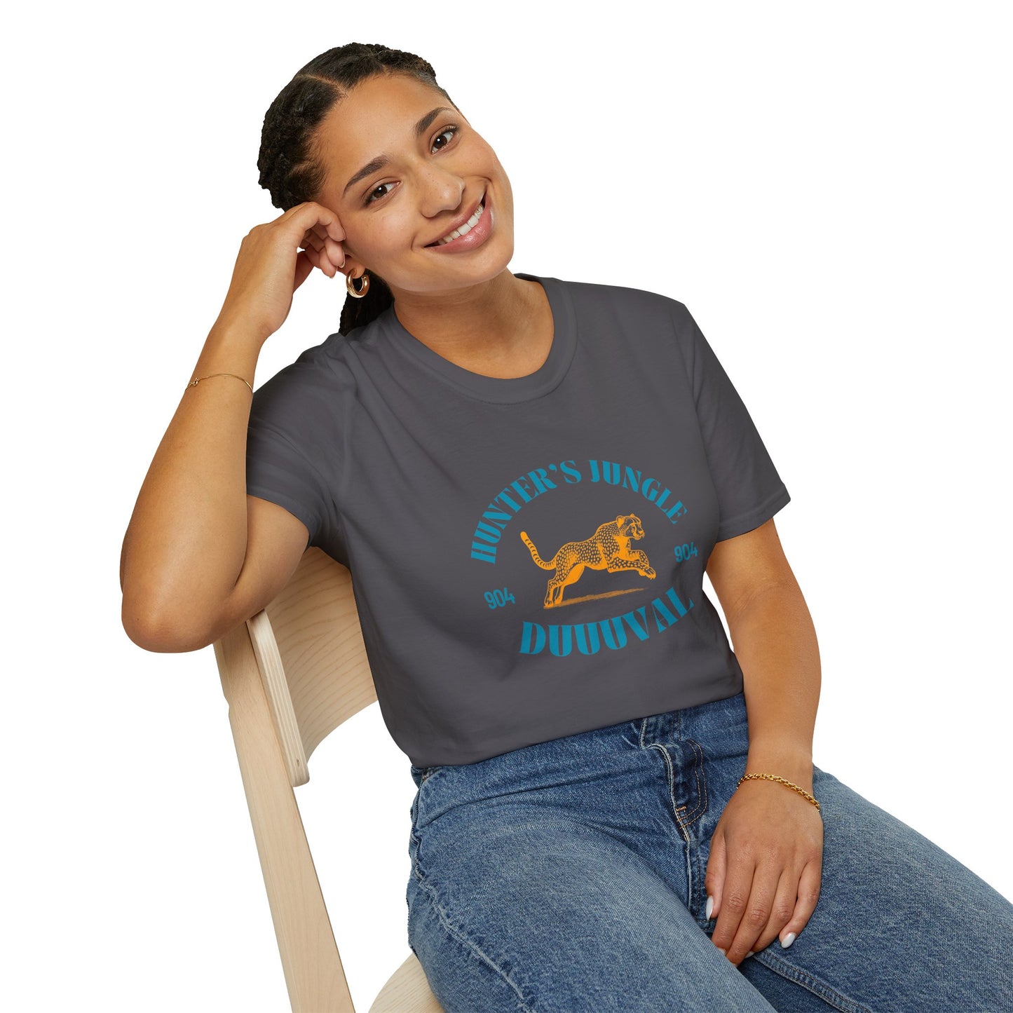 Hunter's Jungle  Soft T-Shirt - Duuuval Graphic Tee Vintage Travis Hunter T Shirt Jaguars Fans