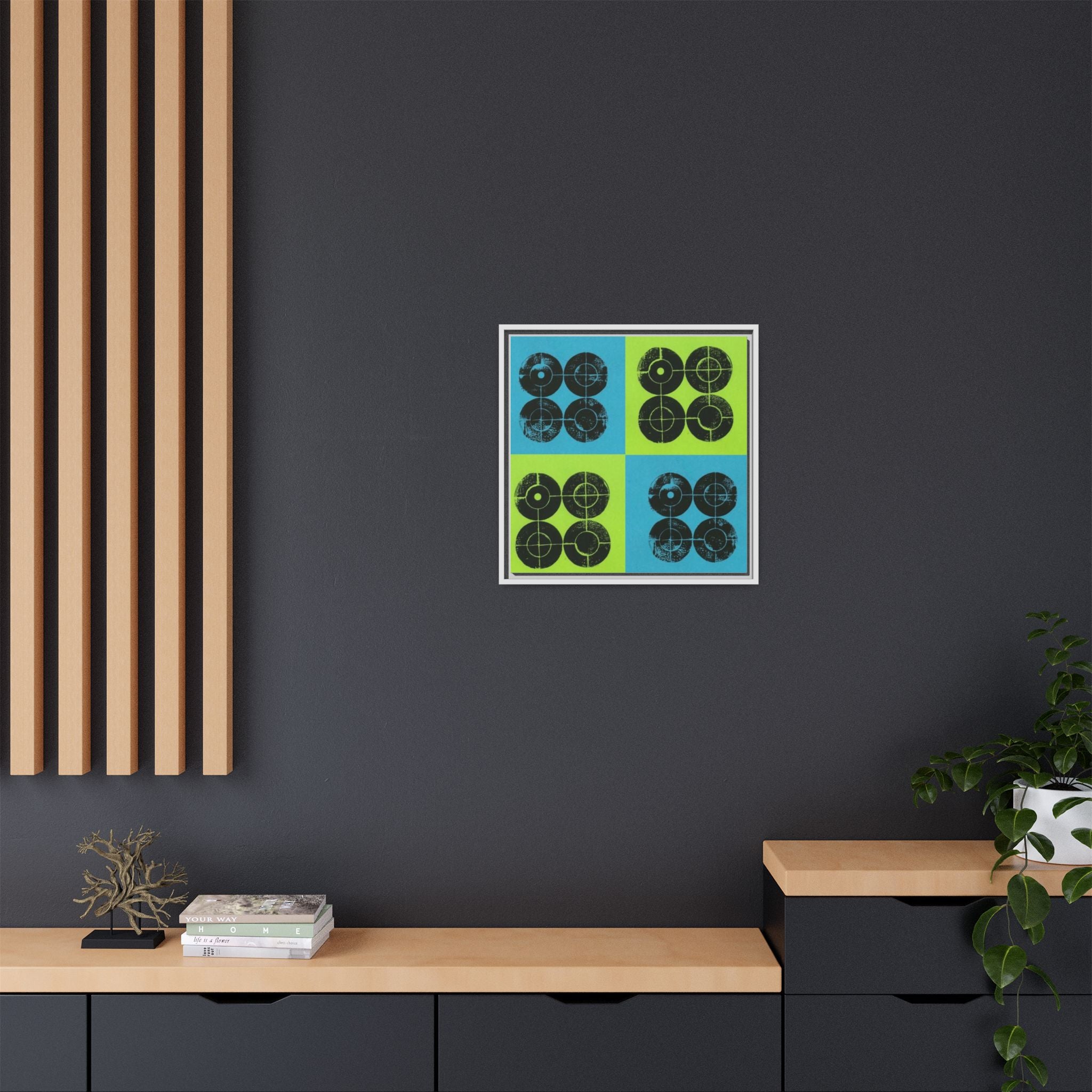 Printing With Legos Collagraph Matte Canvas, Framed