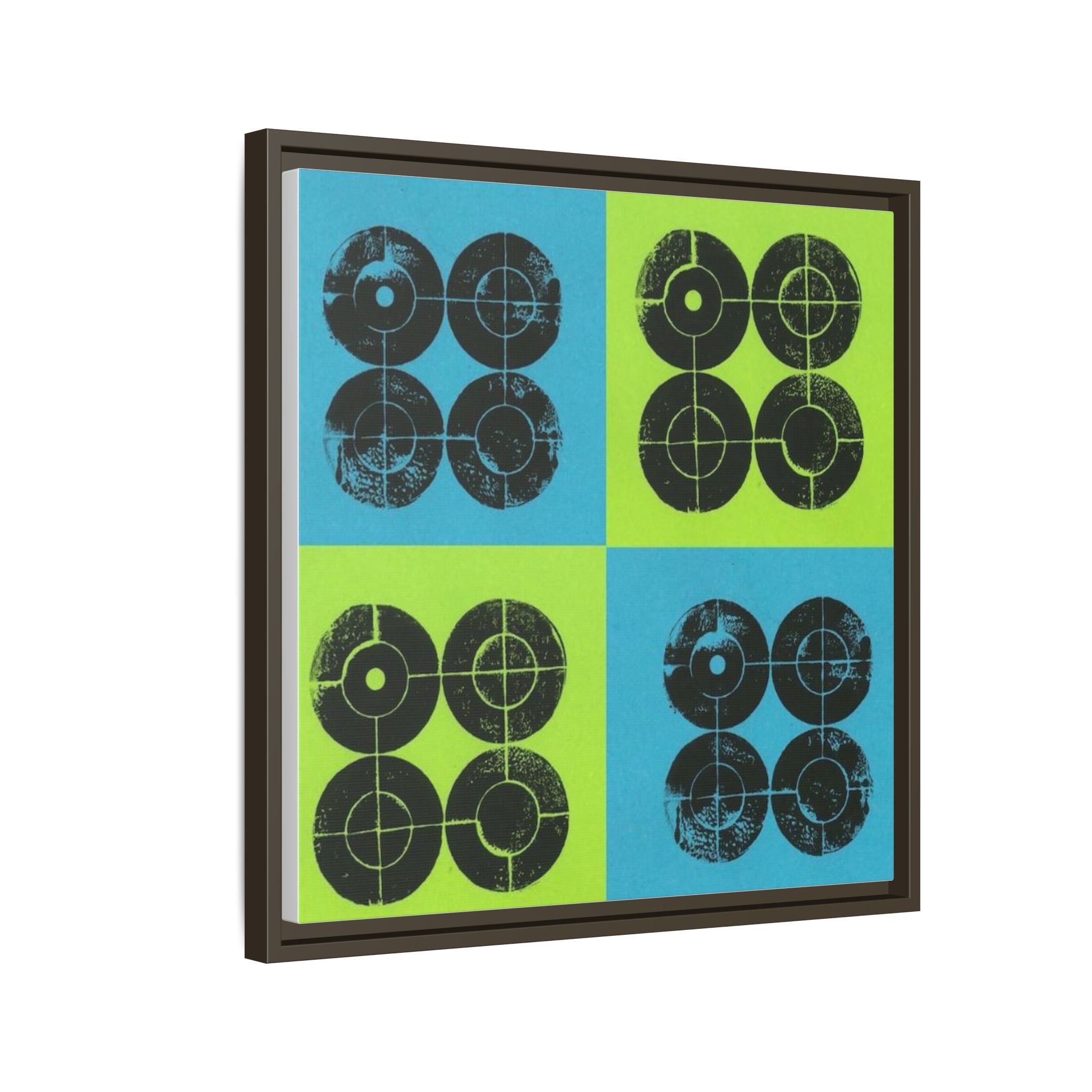 Printing With Legos Collagraph Matte Canvas, Framed