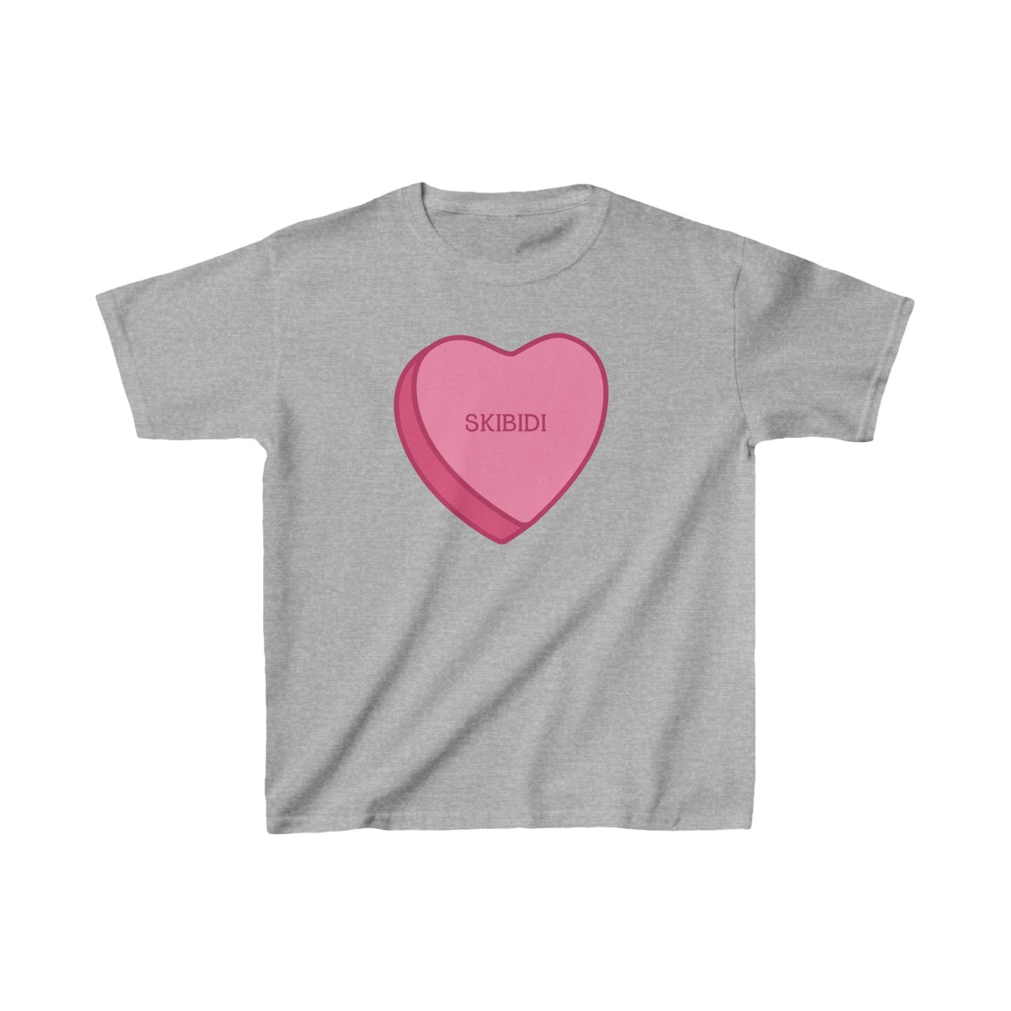 Kids Valentine's Day Candy Hearts T-Shirt, Skibidi Heart Tee for Children - Love Gift, Valentine's Shirt, Heart Print Top, Valentine's Day