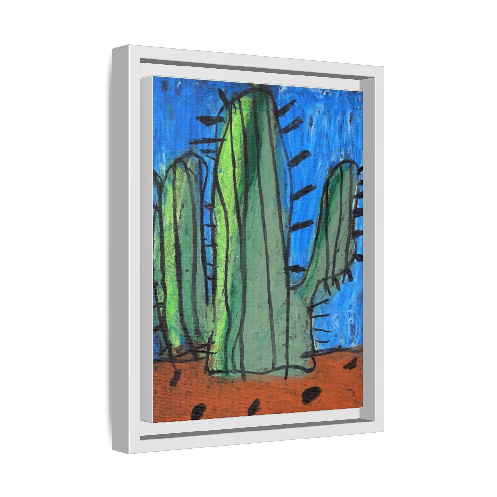Cactus Matte Canvas, Framed Art by Jackson Smith