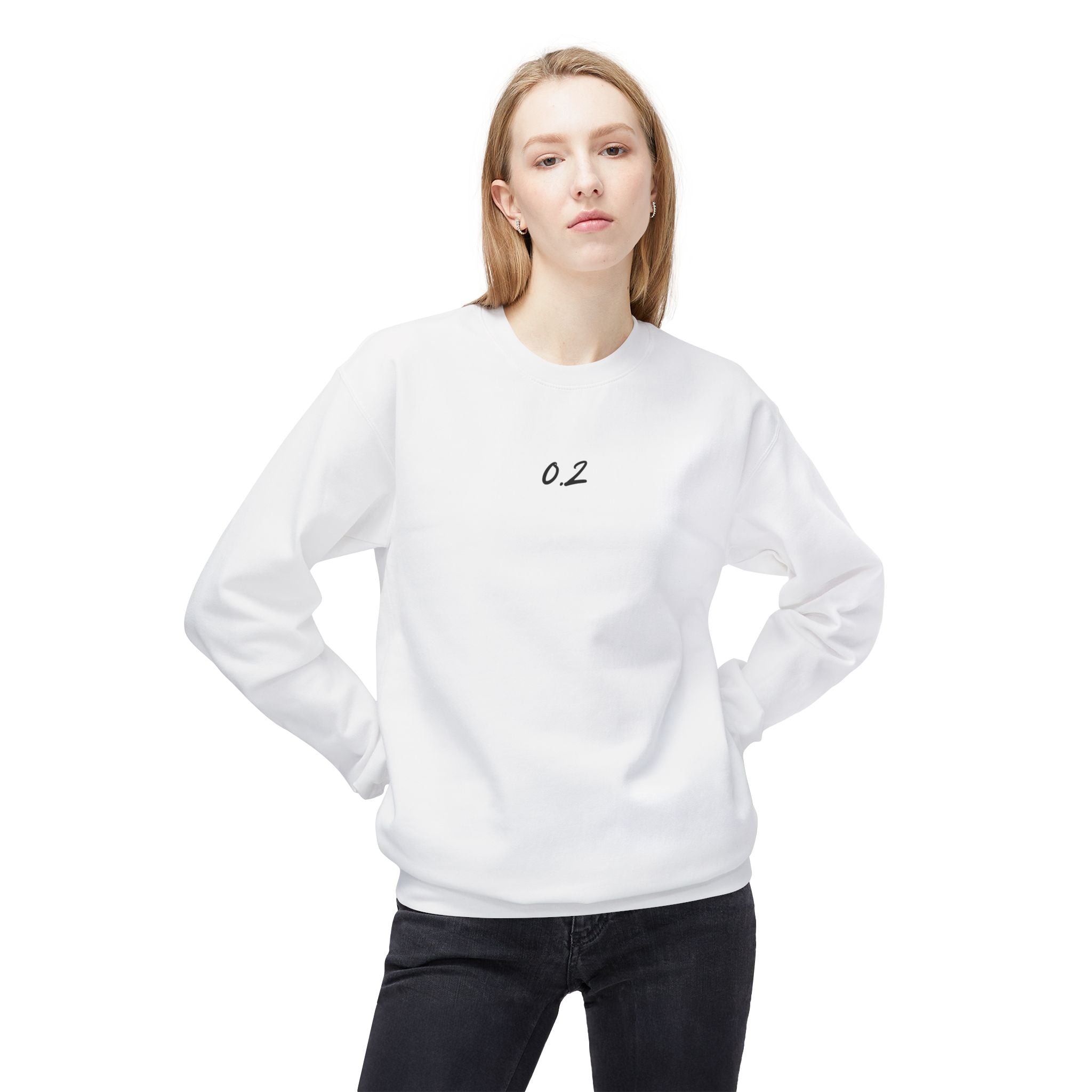 Minimalist 0.2 Fleece Crewneck Sweatshirt - Unisex Midweight Comfort Zero Point Two Sweatshirt