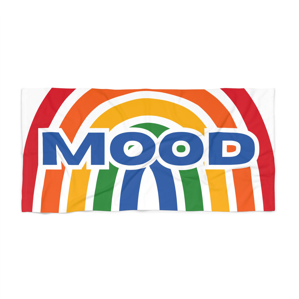 Mood Rainbow Beach Towel Vibrant Summer Vibes, Poolside Essential, Perfect for Beach Days, Vacation Must Have, Gift for Beach Lovers