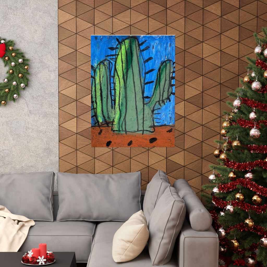 Cactus Matte Vertical Poster Cactus Art Cactus Print Cactus Wall Art