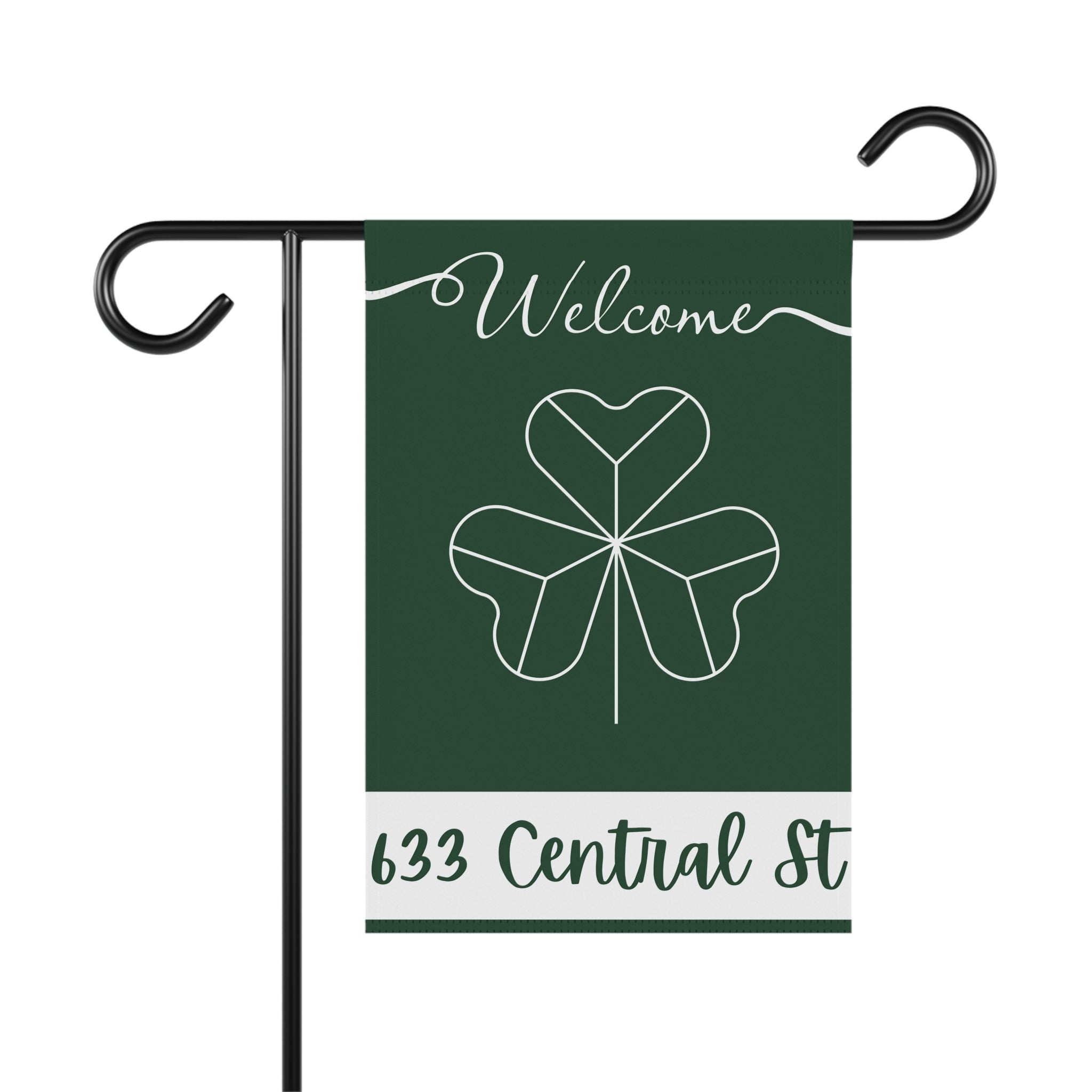 Custom Address or Last Name Garden Flag | Custom Garden Flag with Address or Last Name Irish Garden Flag Irish Flag