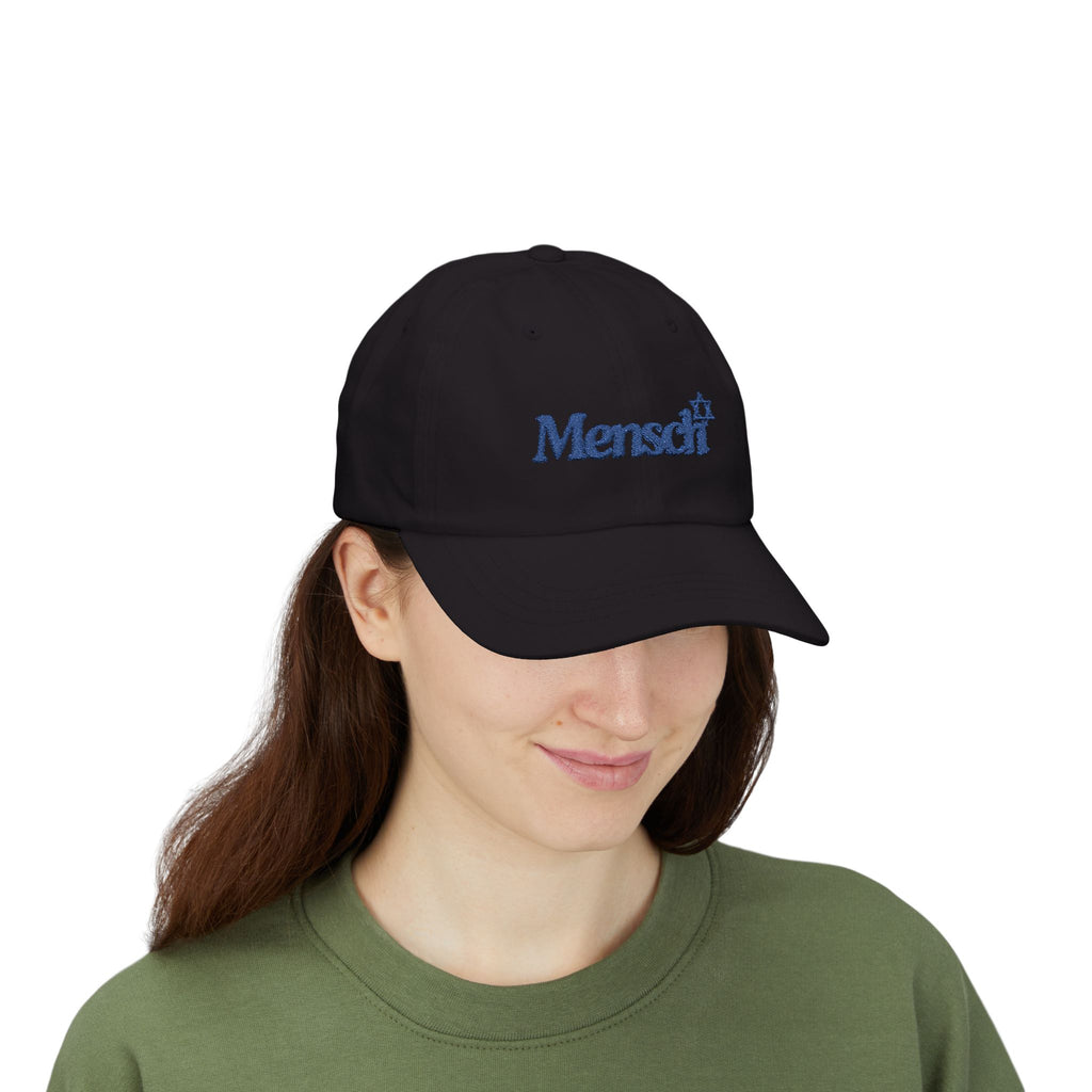 Mensch Hat Jewish Mensch Classic Baseball Cap for Mensch Embroidered Jewish Gift