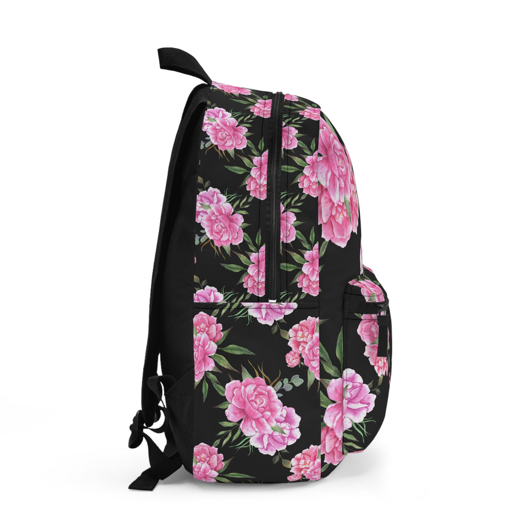Floral Personalized Backpack, Custom School Bag, Floral Rucksack, Back to School Laptop Backpack