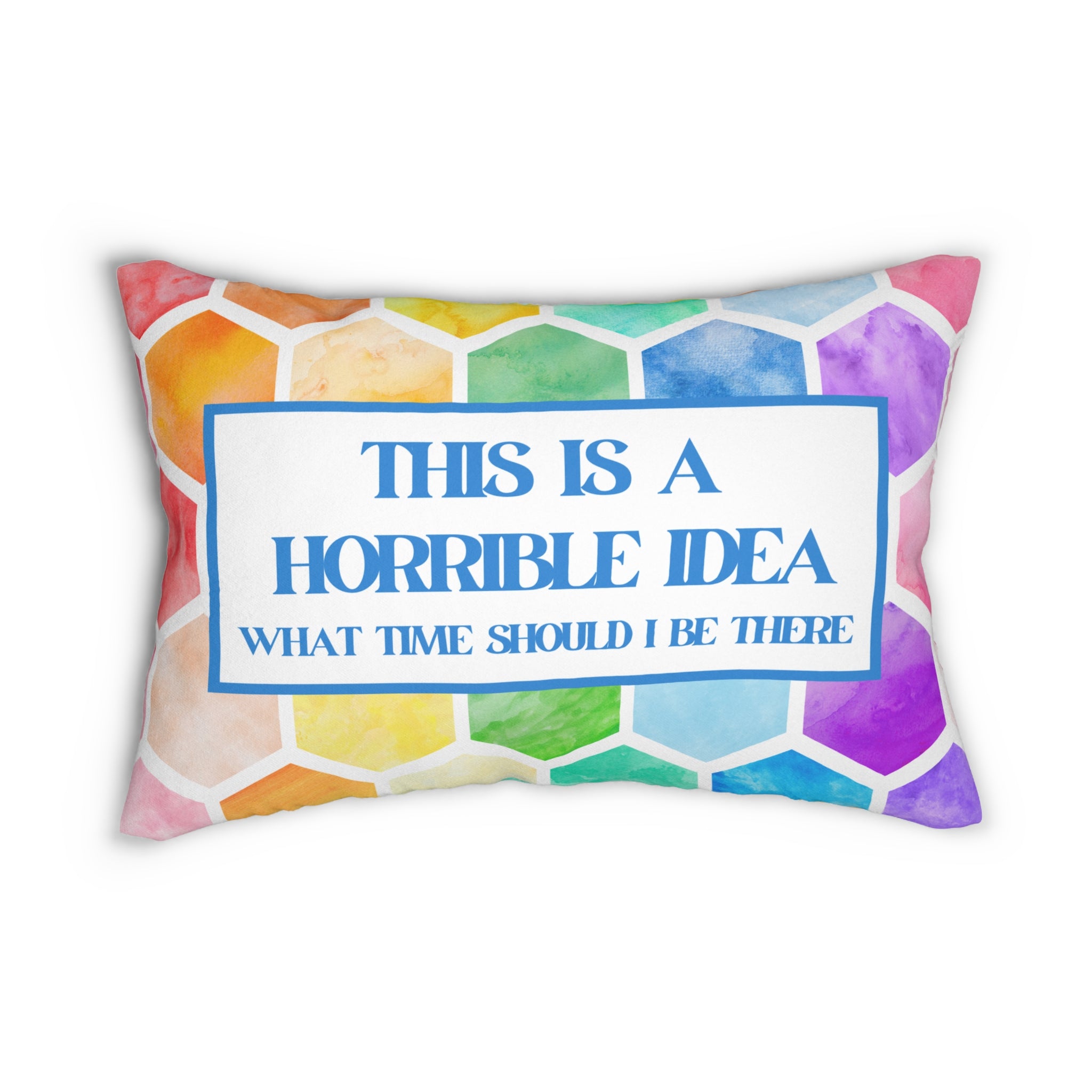 Sarcastic Quote Decorative Pillow, Funny Throw Pillow for Home Decor, Accent Cushion with Snarky Saying Colorful Decor
