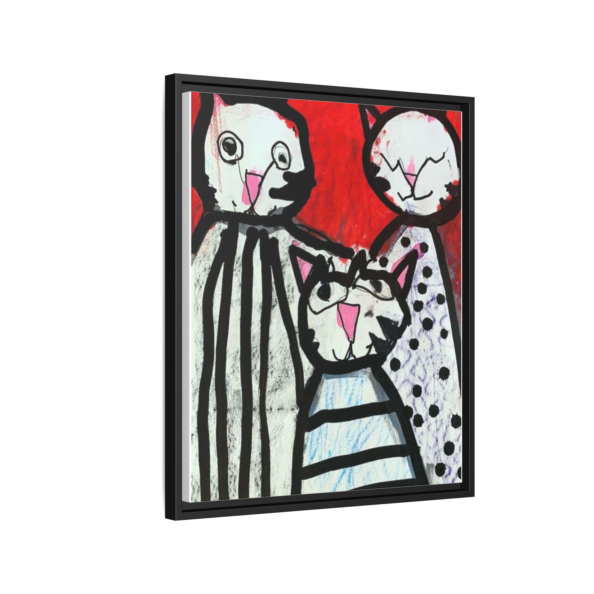 Egyptian Cats Matte Canvas, Framed Art by Jackson Smith