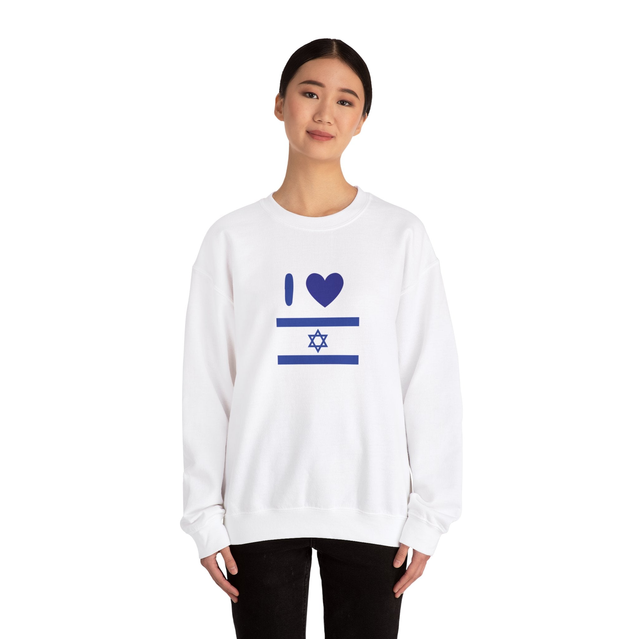 I Love Israel Unisex Heavy Blend™ Crewneck Sweatshirt