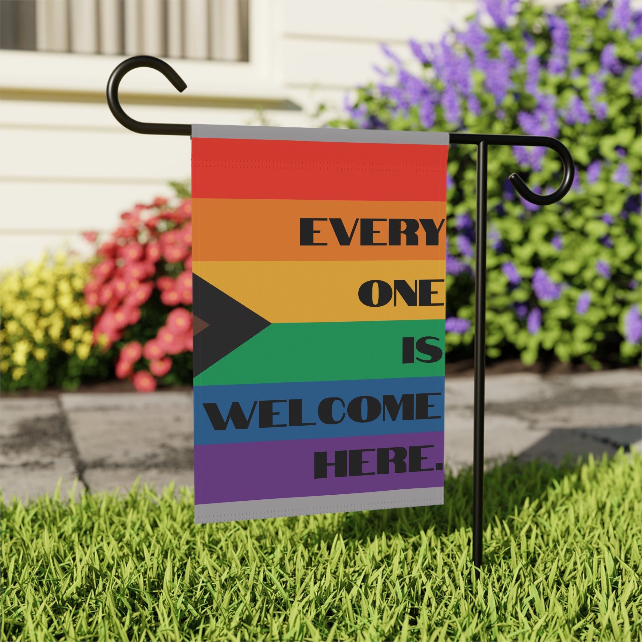 Welcome FLag 12 x 18 Everyone is Welcome Here Flag LGBTQIA+ All are welcome Liberal Flag