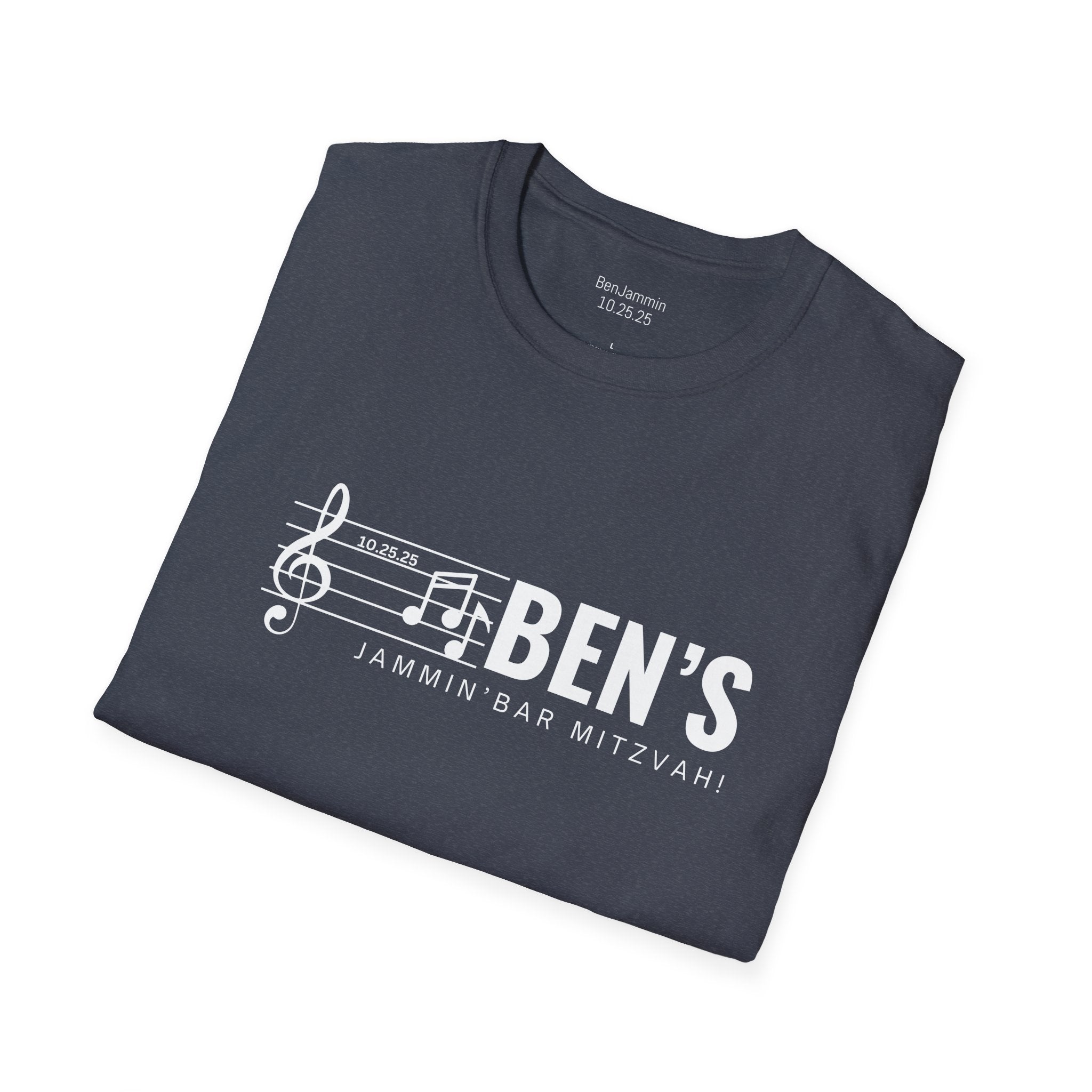Custom Bar Mitzvah (Ben) Unisex Softstyle T-Shirt
