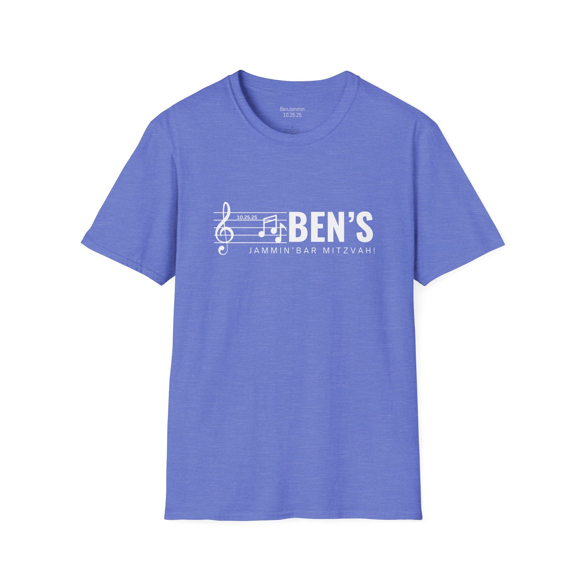 Custom Bar Mitzvah (Ben) Unisex Softstyle T-Shirt