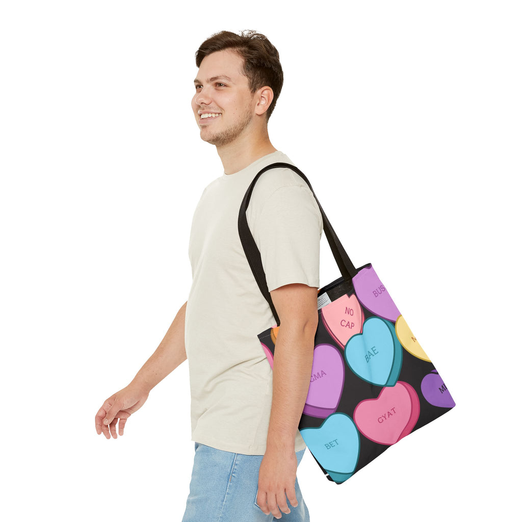 Candy Heart Valentine's Tote Bag