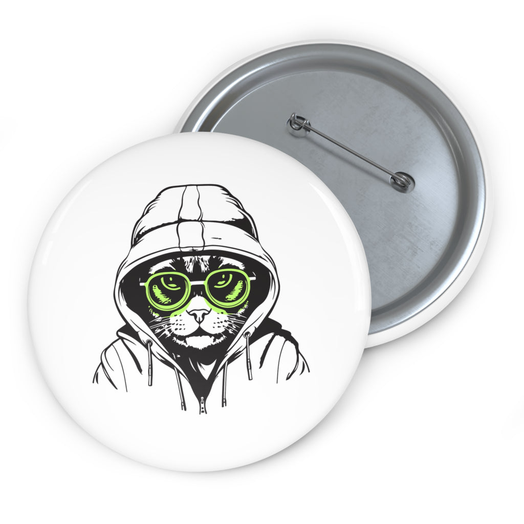 Cool Cat Angry Kitty Custom Pin Buttons