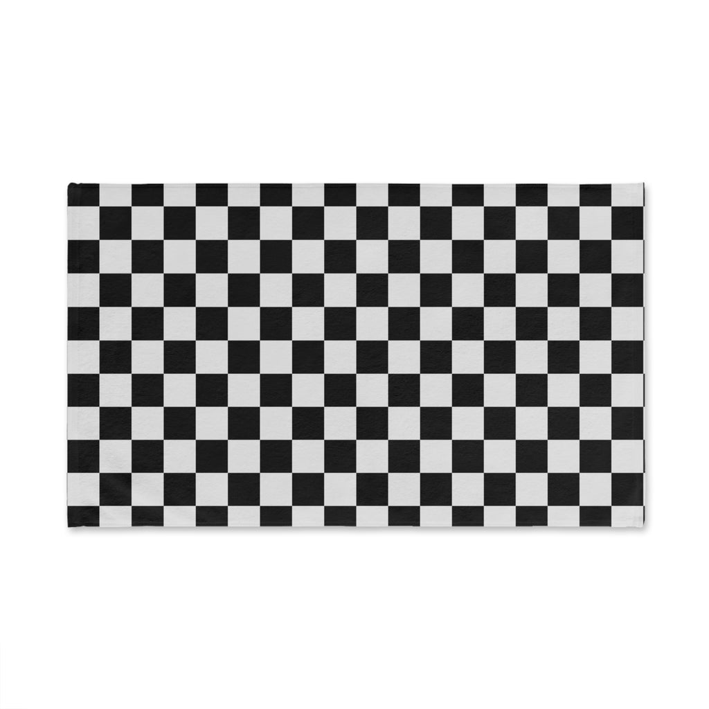 Black and White Kitchen Towel White and Black Bathroom Towel Chic Checkered Hand Towel | Classic Home Decor Black and White Design