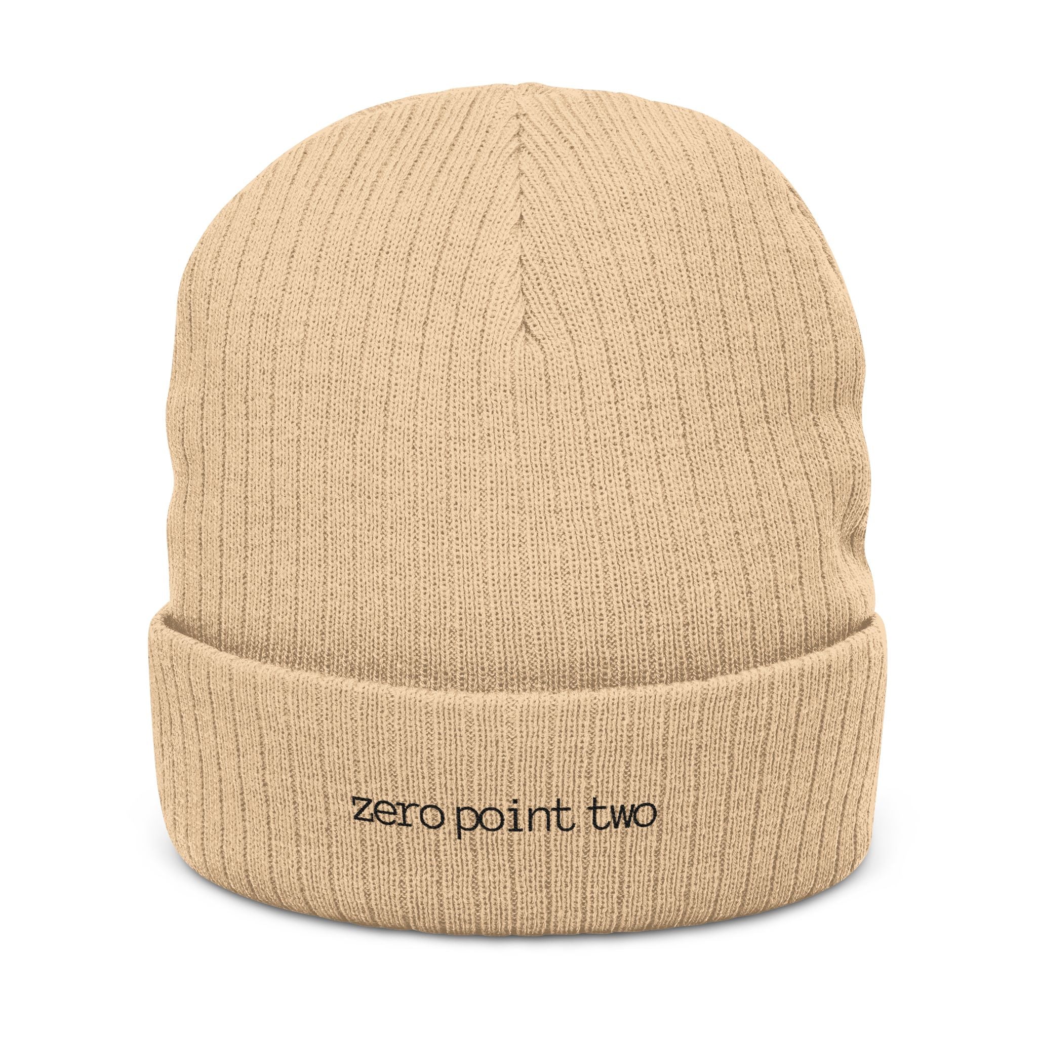 0.2 Beanie Zero Point Two Winter Hat Comfortable Ribbed Knit Beanie