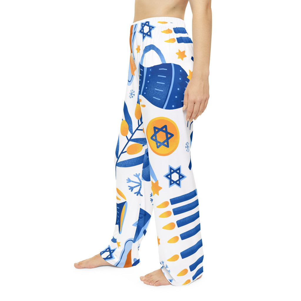 Women's Hanukkah Pajama Pants, Custom Photo Lounge Wear, Cozy Nightwear, Holiday Gift for Her, Personalized Sleep Pants, Hanukkah Apparel