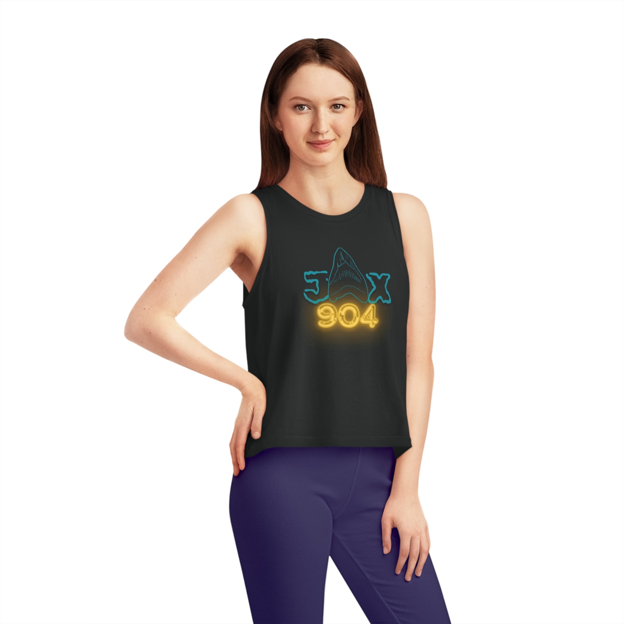 904 JAX Shark Tooth Hunter Women's Dancer Cropped Tank Top