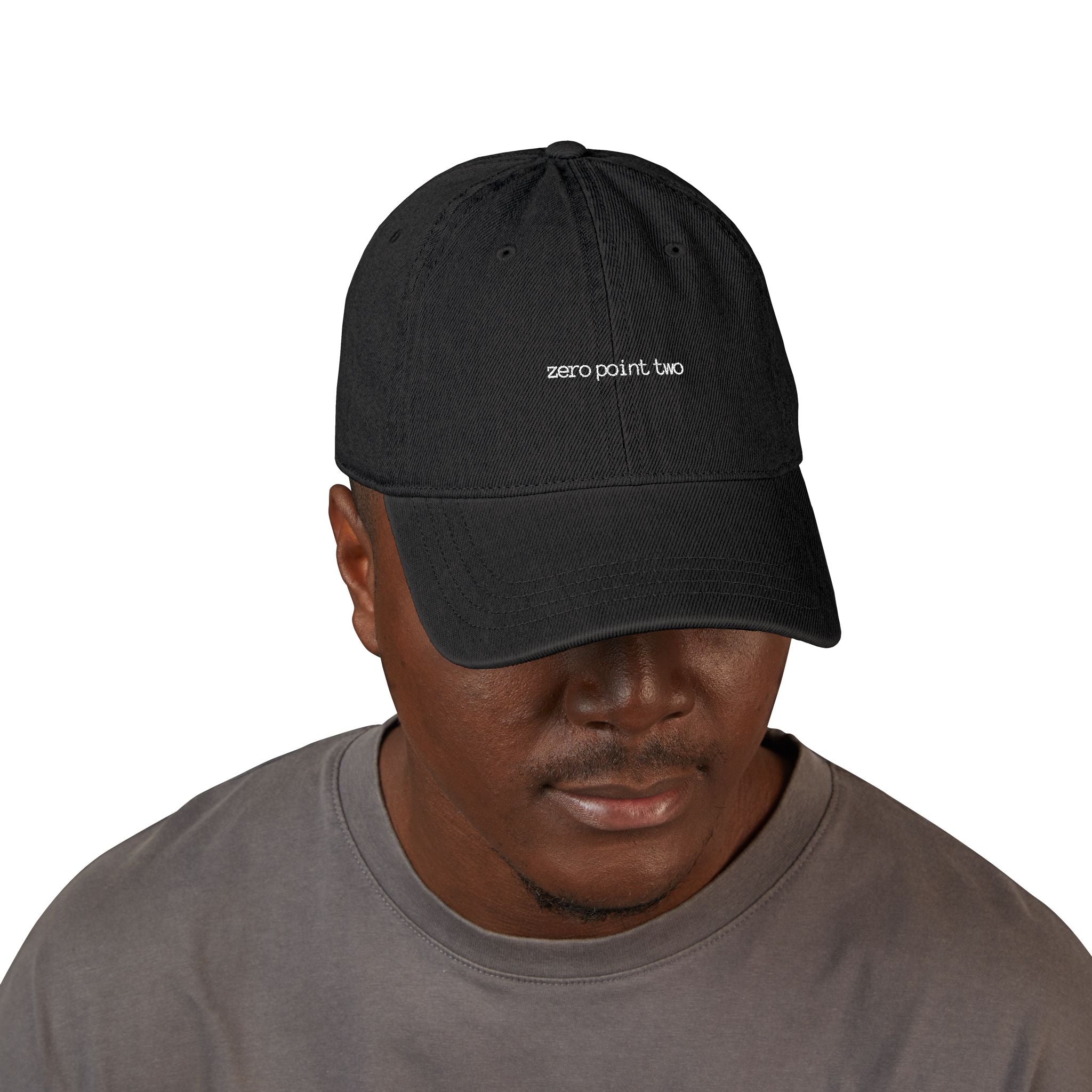 Zero Point Two Embroidered Denim Hat 0.2 Denim Hat Jewish Identity Hat