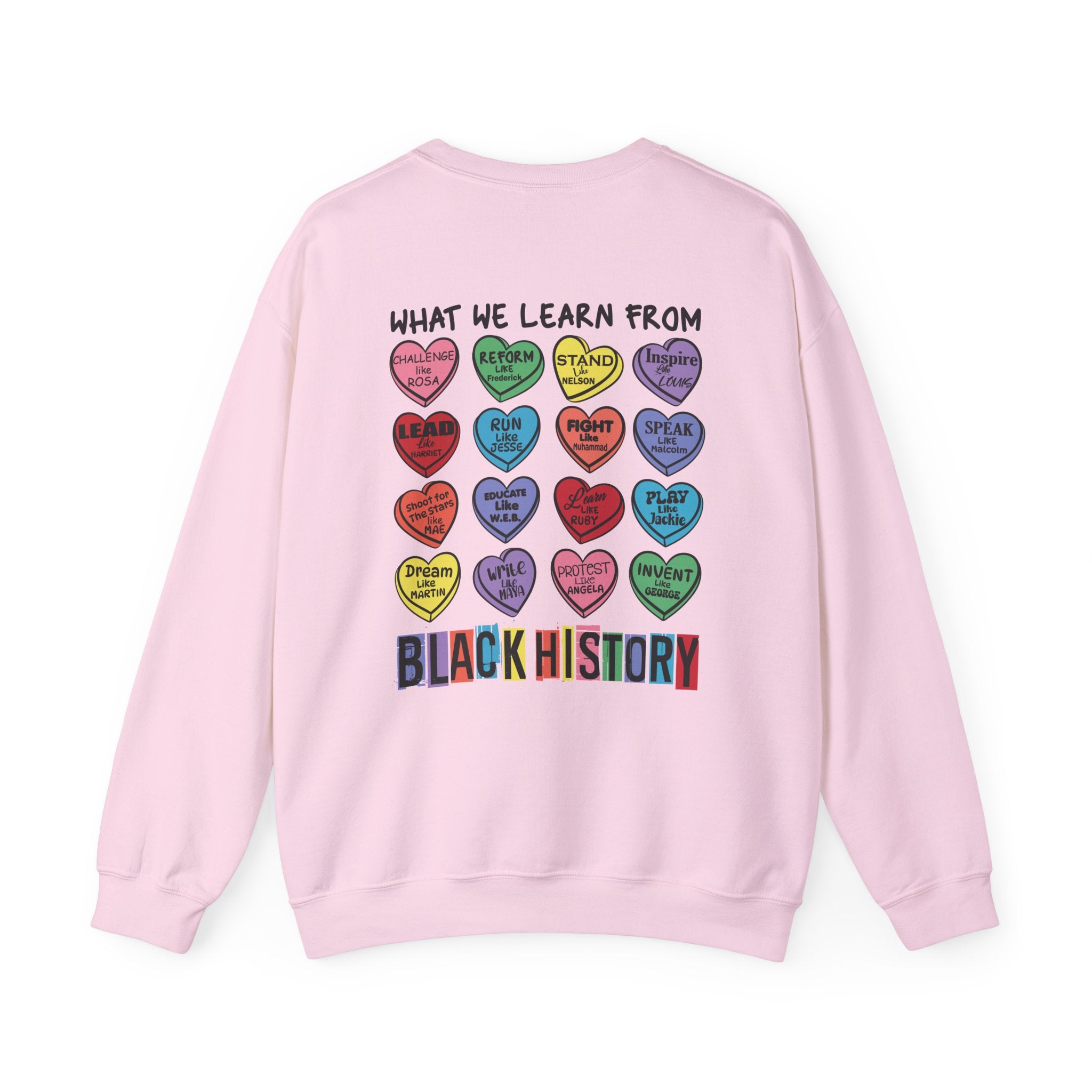 Black History Candy Hearts Sweatshirt Black History Month Sweatshirt