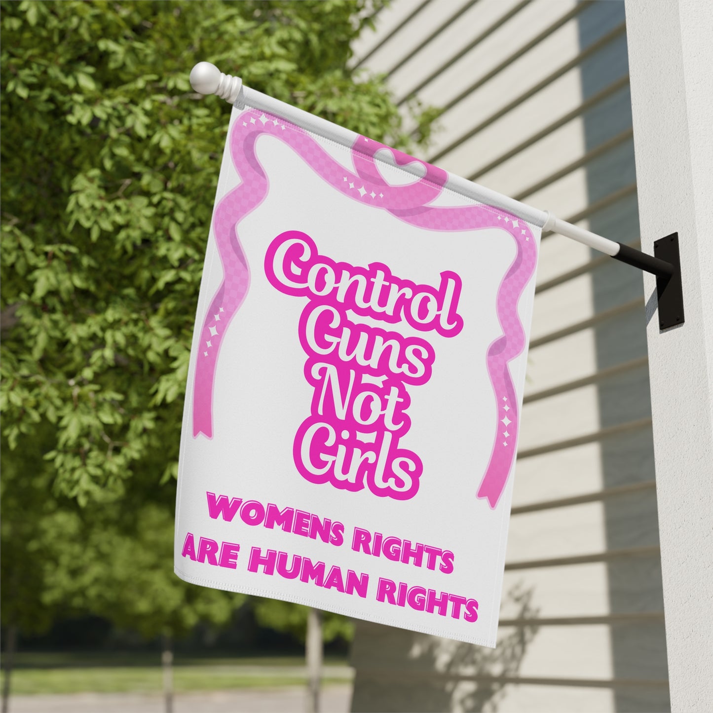 Control Guns Not GIrls | Garden Flag Feminist Women's Rights Flag