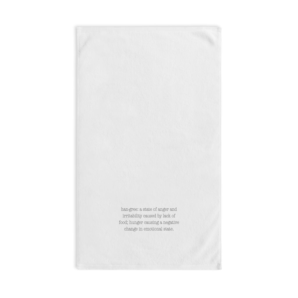 Hangry Definition, Hungry or Hangry Humorous Kitchen Towel Hangry Hand Towel for Kitchen