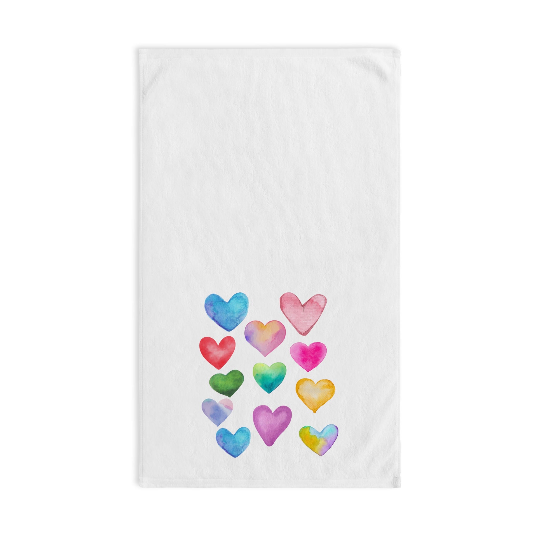 Valentine's Day Hand Towel Candy Heart in Pastels Hand Towel Valentine's Towel for Sink