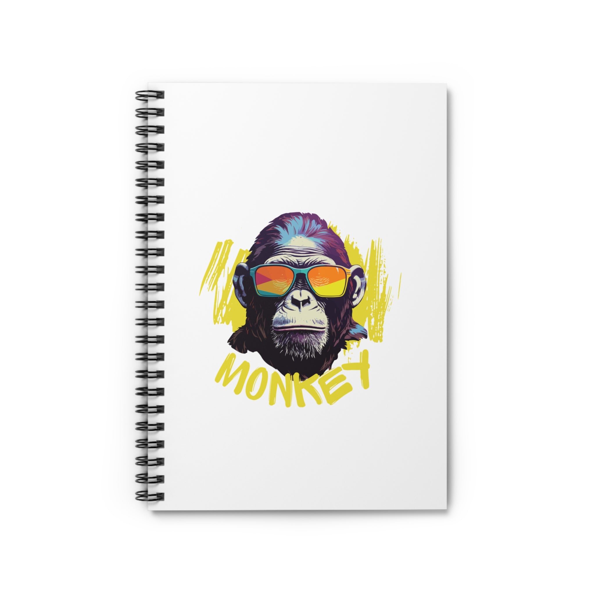Monkey Print Spiral Notebook - Ruled Line