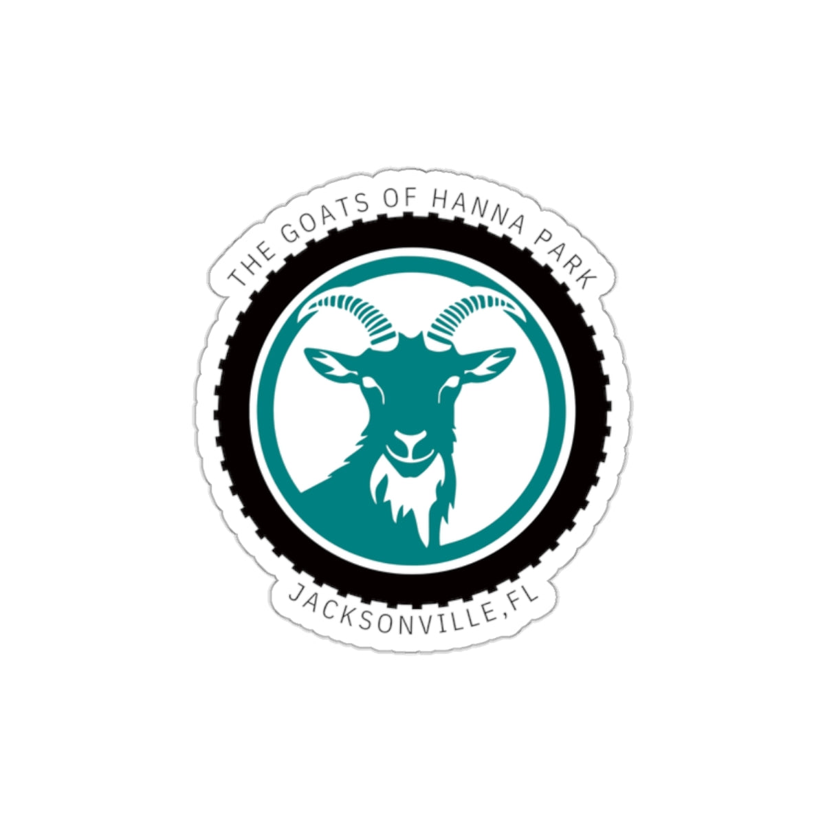Goats of Hanna Park Mtn Bike Trail Kiss-Cut Stickers