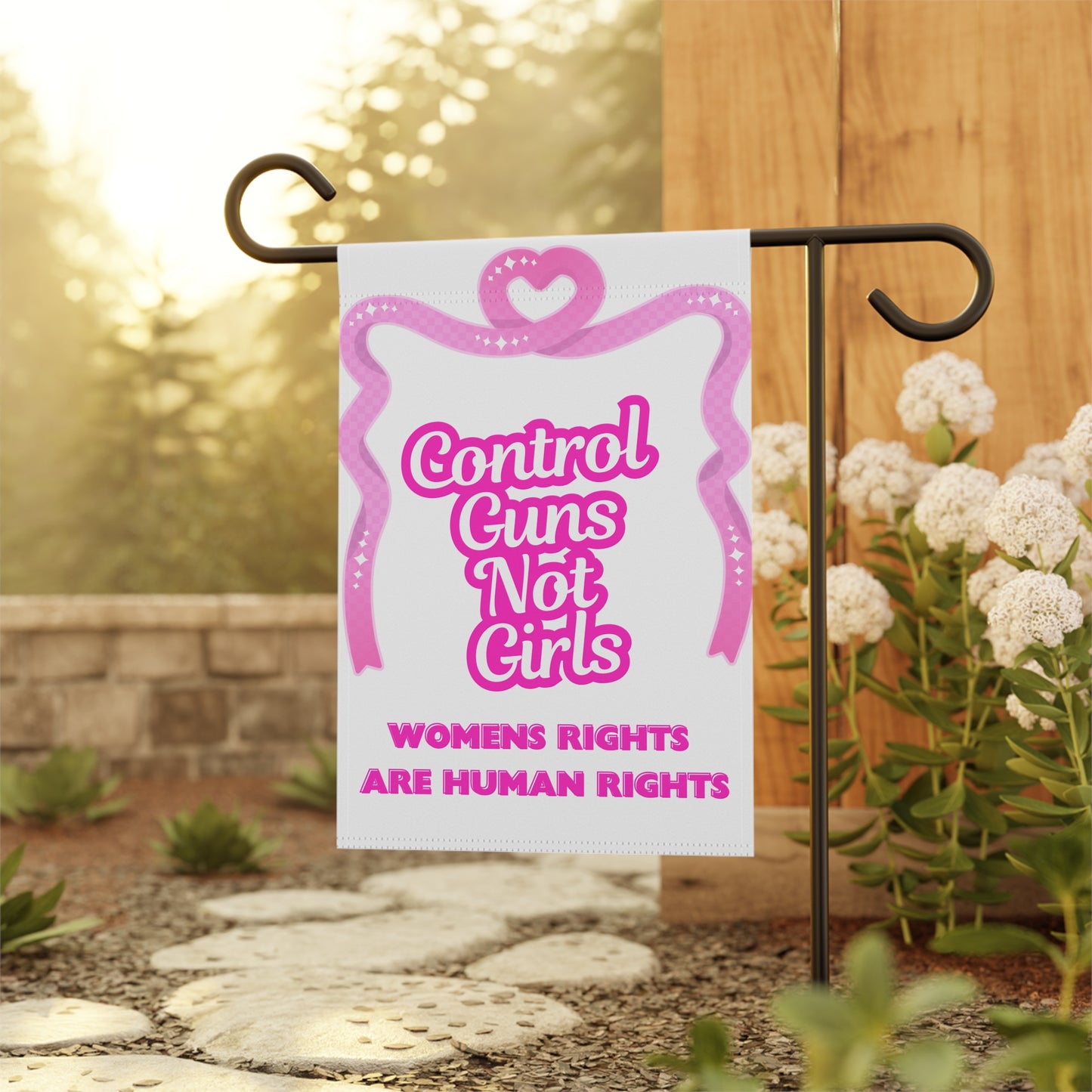 Control Guns Not GIrls | Garden Flag Feminist Women's Rights Flag