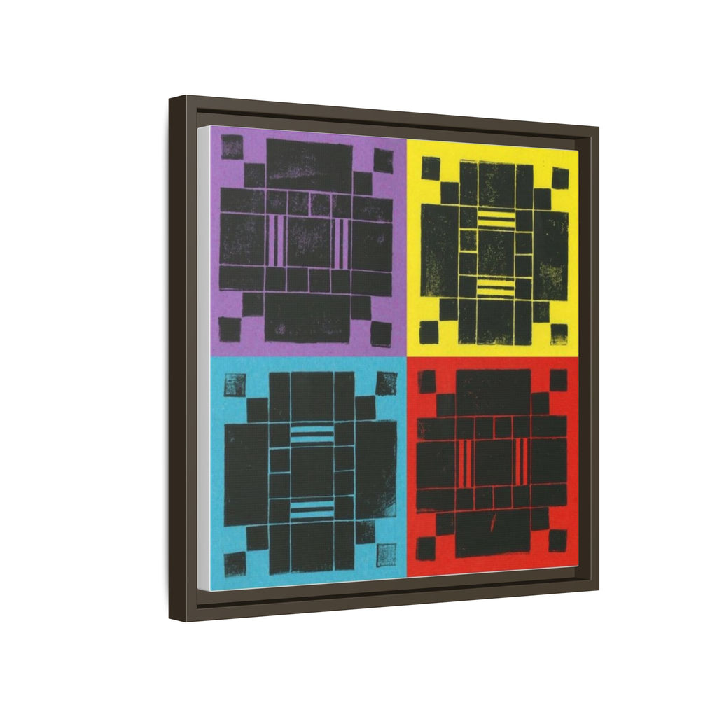 Printing With Legos Collagraph Matte Canvas, Framed