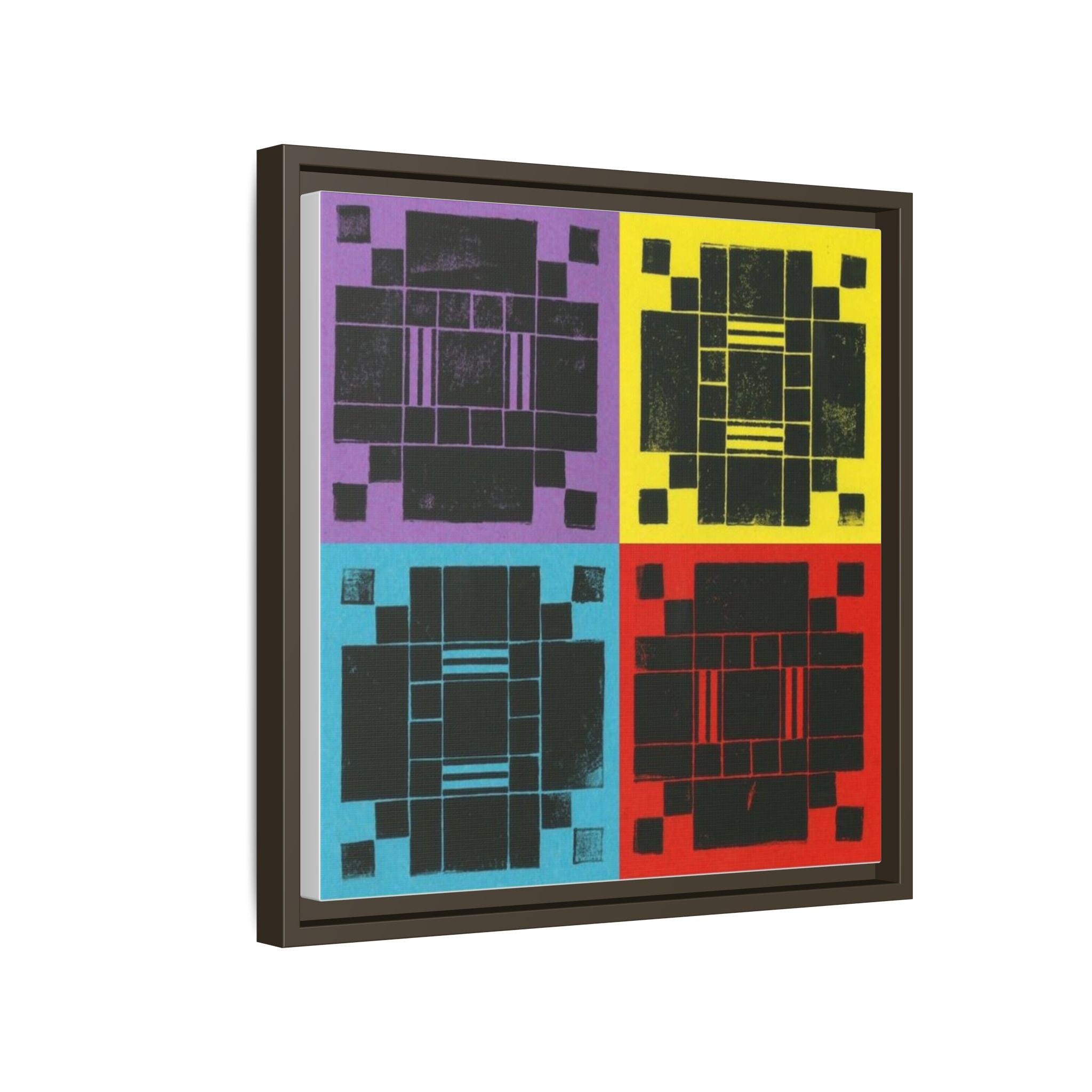 Printing With Legos Collagraph Matte Canvas, Framed