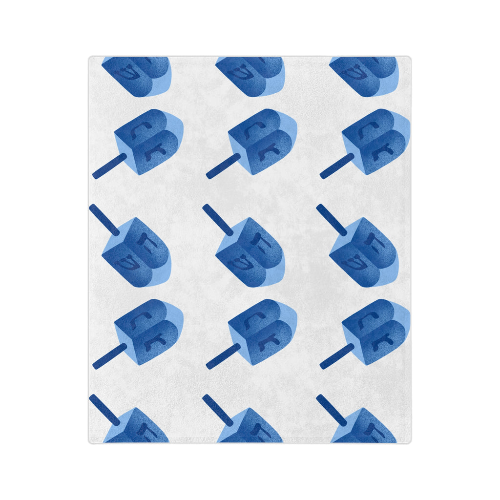 Hanukkah Print Blanket, Velveteen Microfiber Hanukkah Blanket, Soft Fleece Hanukkah Throw Blanket, Hanukkah Gift