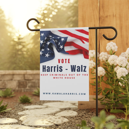 Harris Walz Garden & House Banner