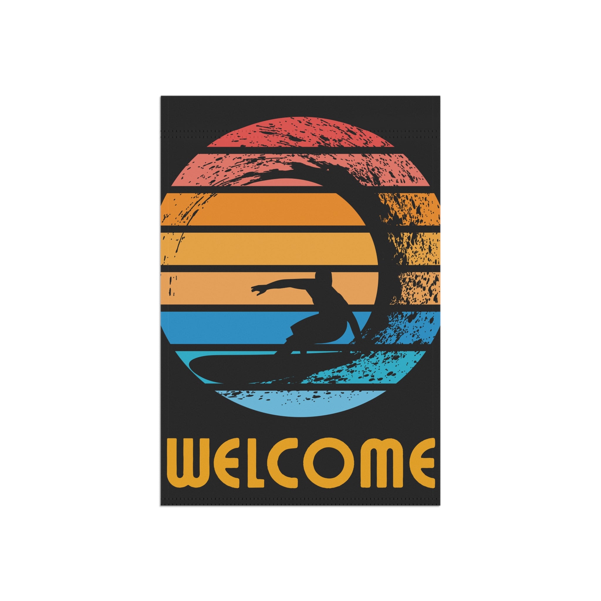 Surfing Welcome Garden Banner | Summer Welcome Flag 12 X 18 inches