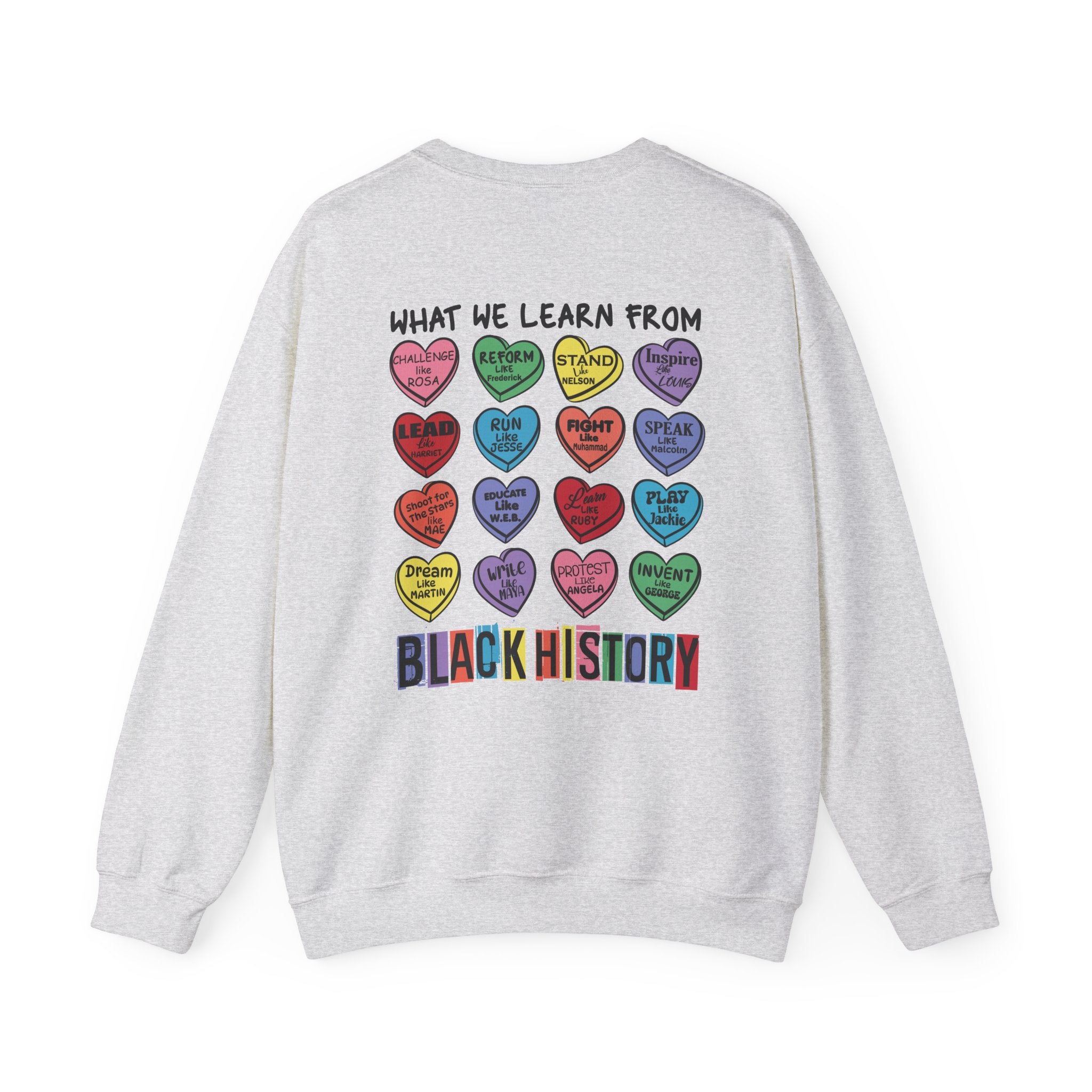 Black History Candy Hearts Sweatshirt Black History Month Sweatshirt