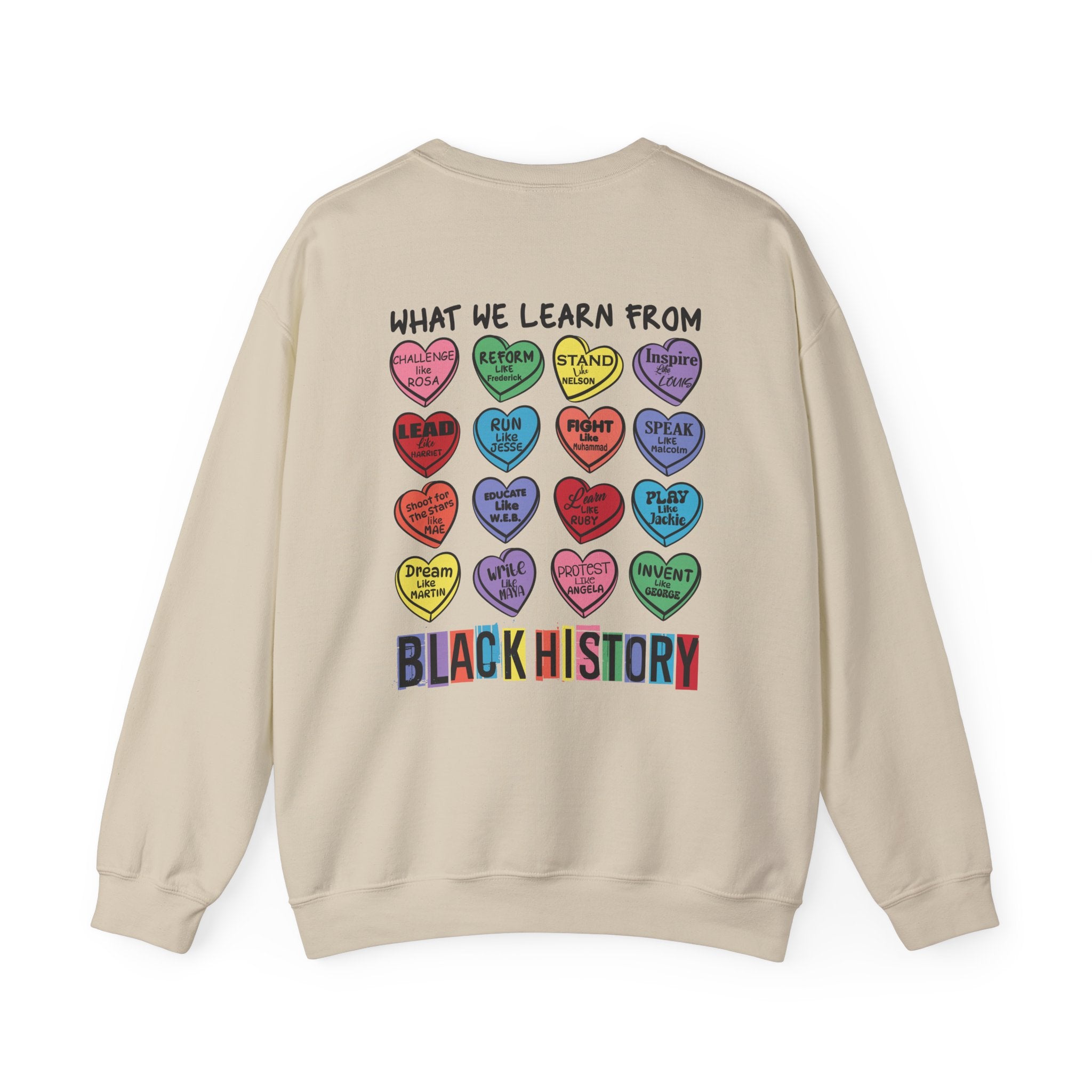 Black History Candy Hearts Sweatshirt Black History Month Sweatshirt