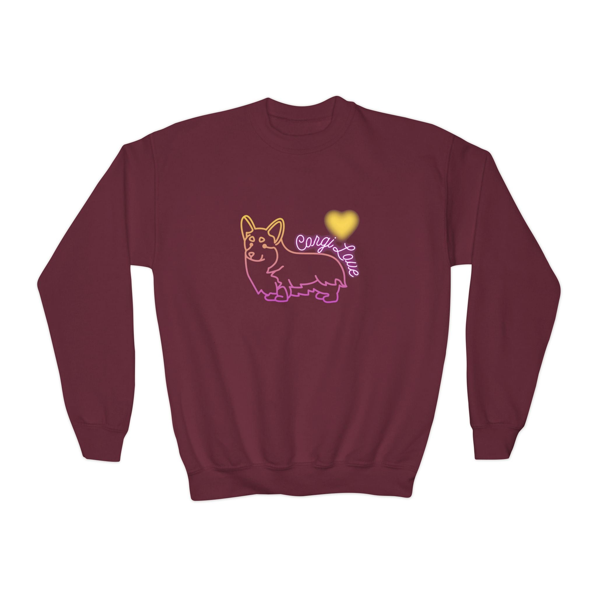 Corgi Love Youth Crewneck Sweatshirt