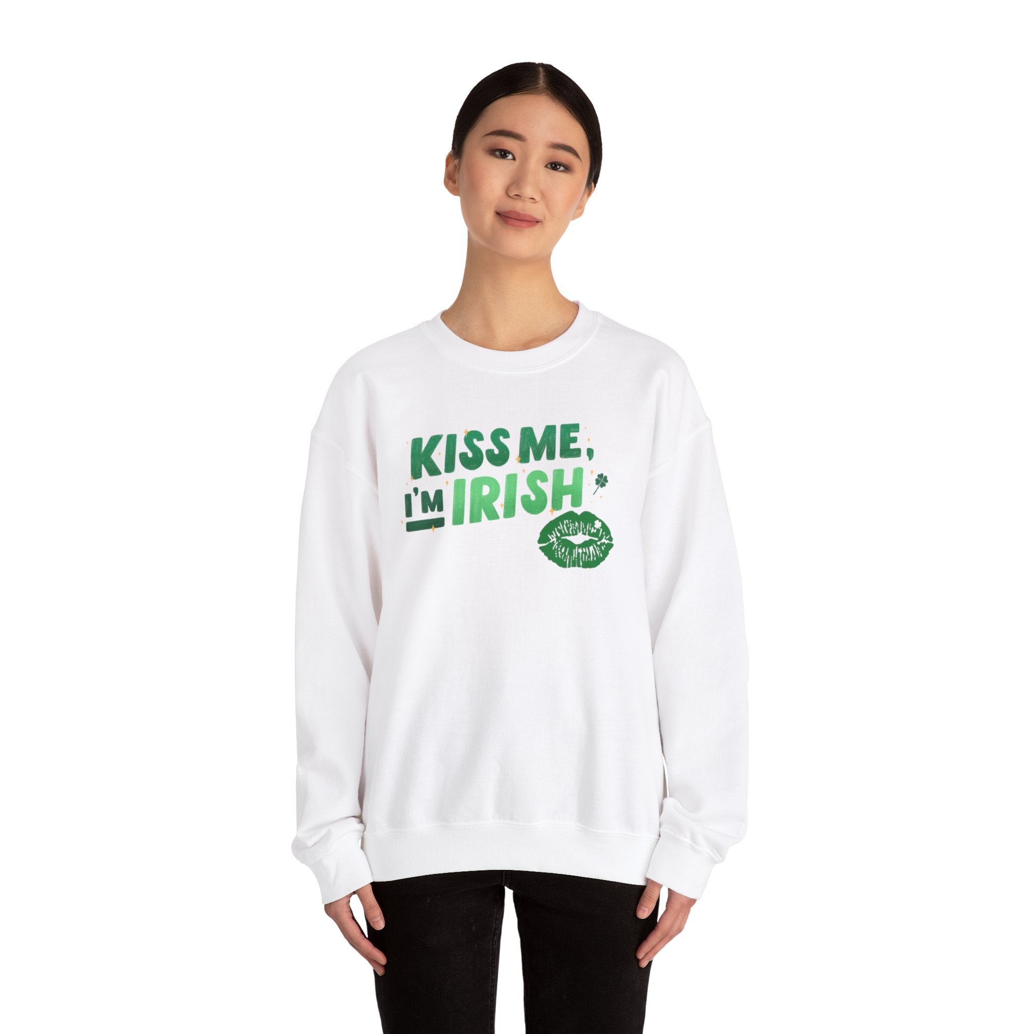 Kiss Me, I'm Irish Sweatshirt - Unisex St. Patrick's Day Crewneck