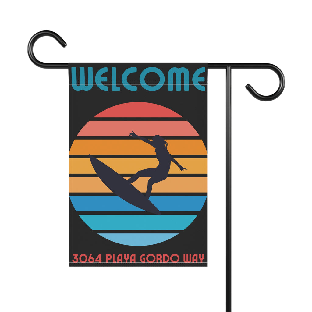 Welcome to the Beach House Personalized Home Garden Banner 12"x18"