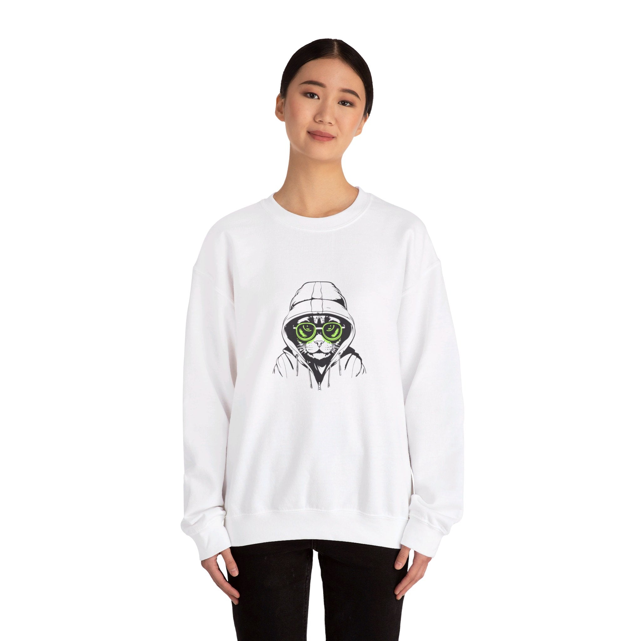 Unisex Heavy Blend™ Crewneck Cat Sweatshirt