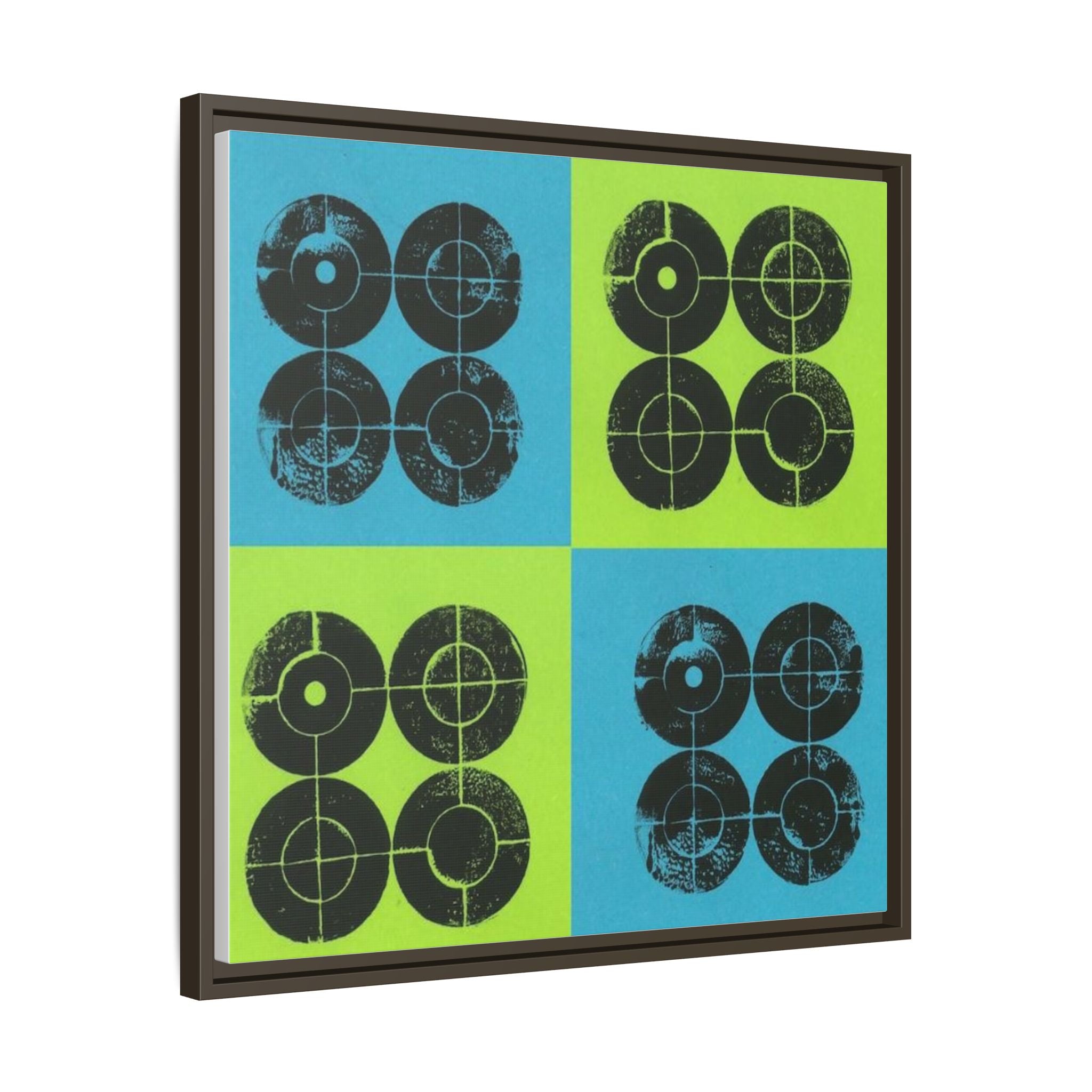 Printing With Legos Collagraph Matte Canvas, Framed