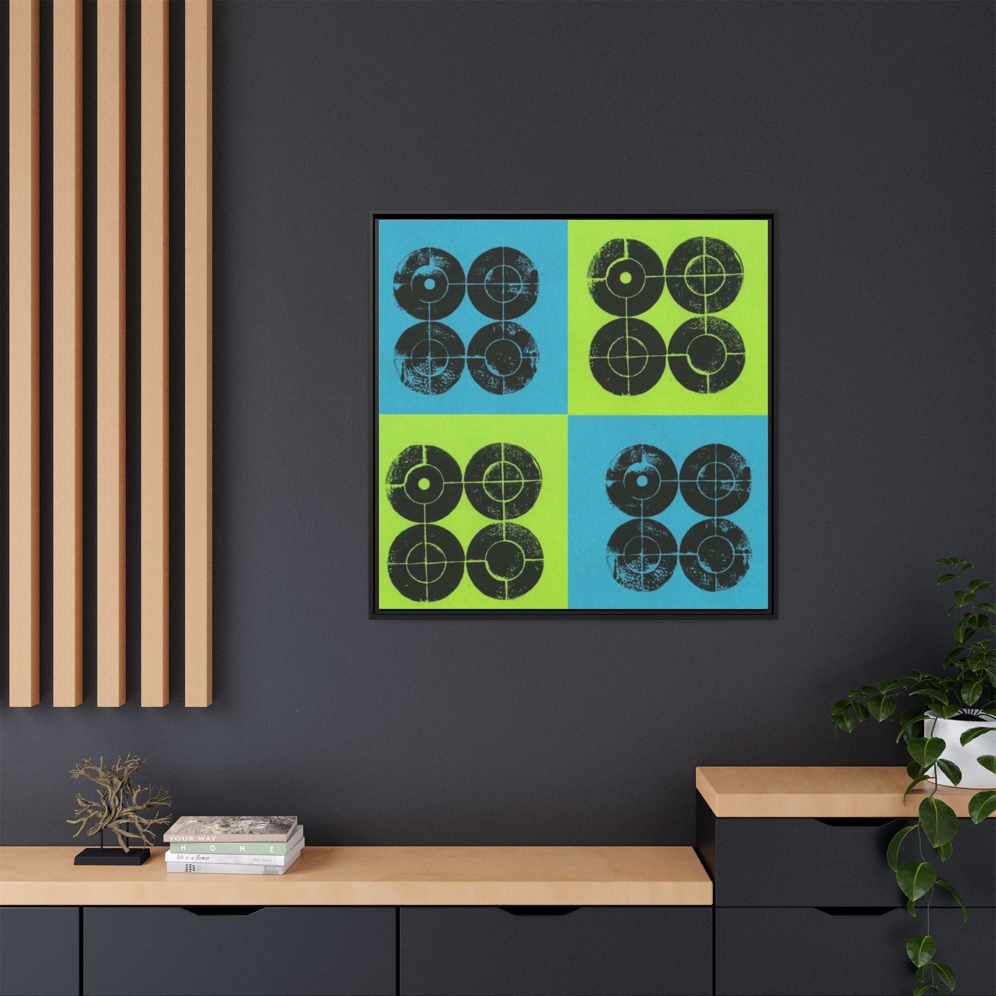 Printing With Legos Collagraph Matte Canvas, Framed