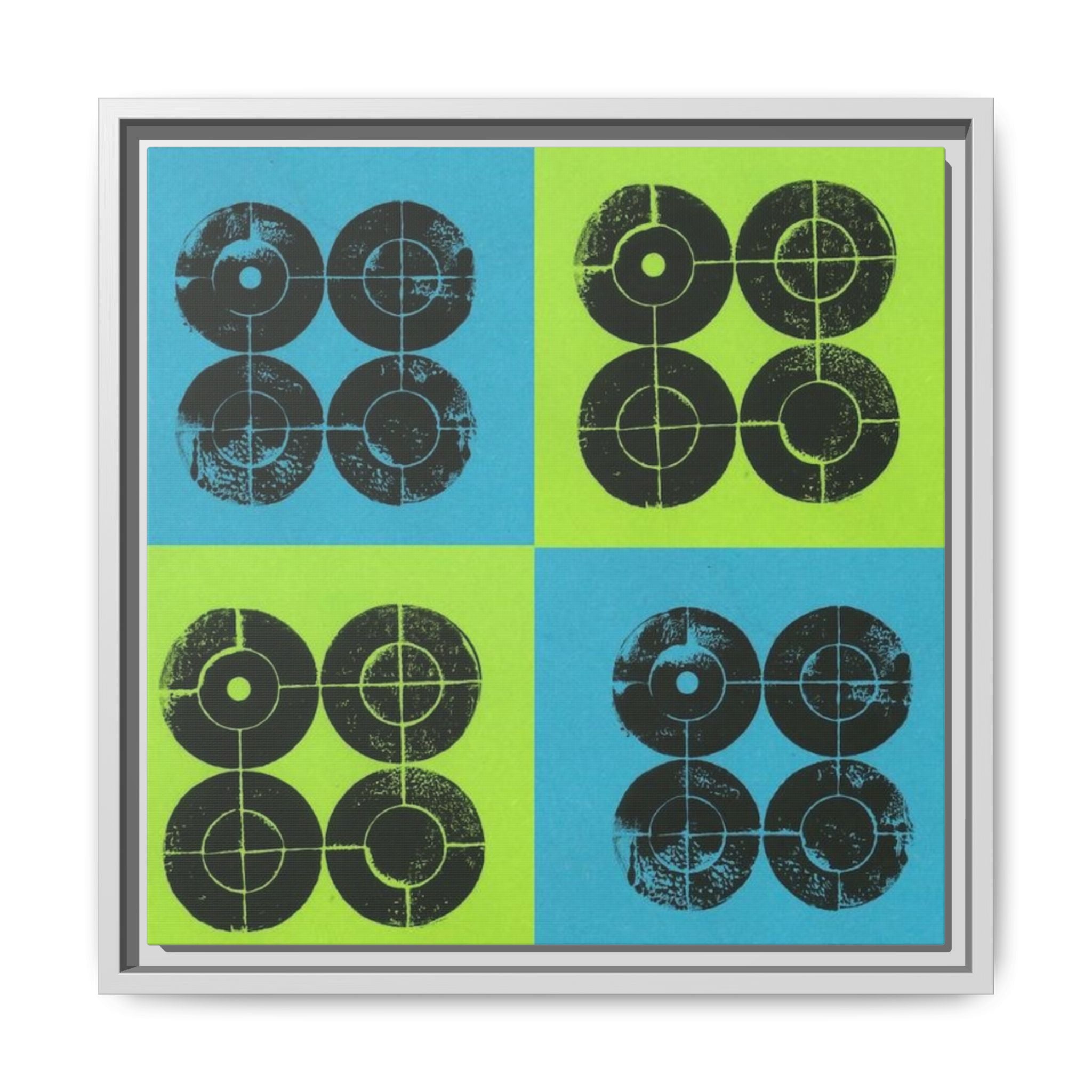 Printing With Legos Collagraph Matte Canvas, Framed