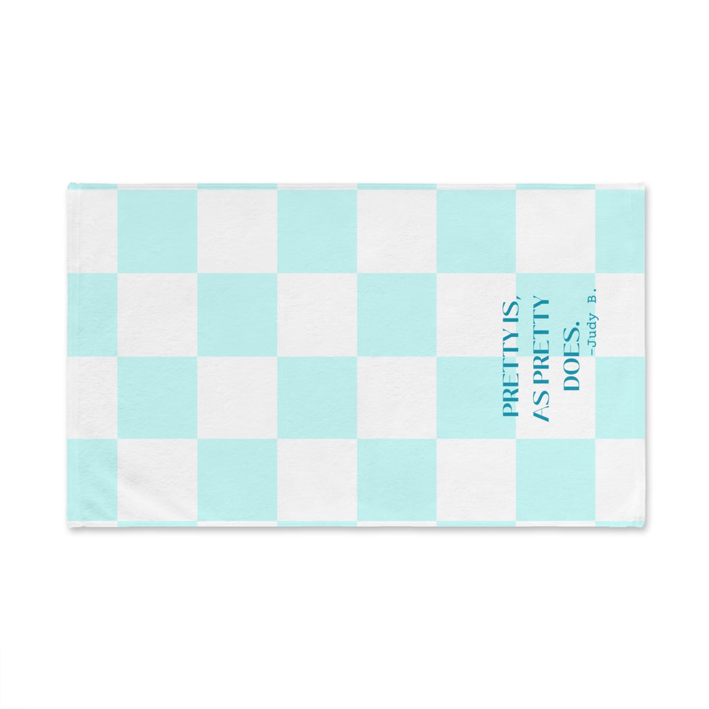 The Judy Checkered Hand Towel, Pretty Is As Pretty Does Hand Towel or Kitchen Towel 26 x 16 inch Super Absorbent Towel