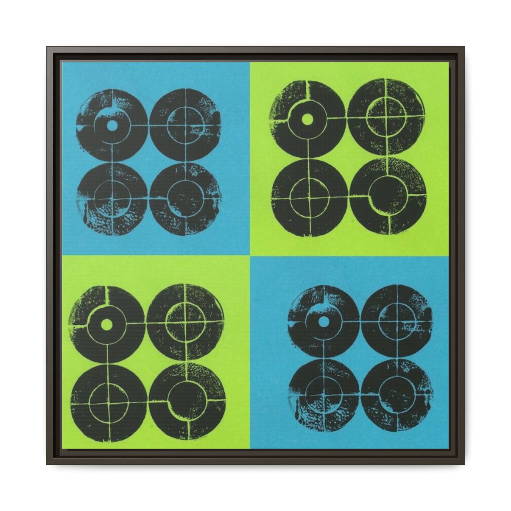 Printing With Legos Collagraph Matte Canvas, Framed