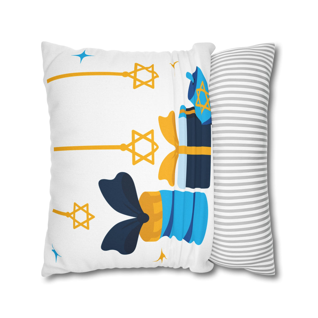 Hanukkah Decor Pillowcase, Let's Get Lit Chanukah Pillow Cover, Double Sided Hanukkah Decor